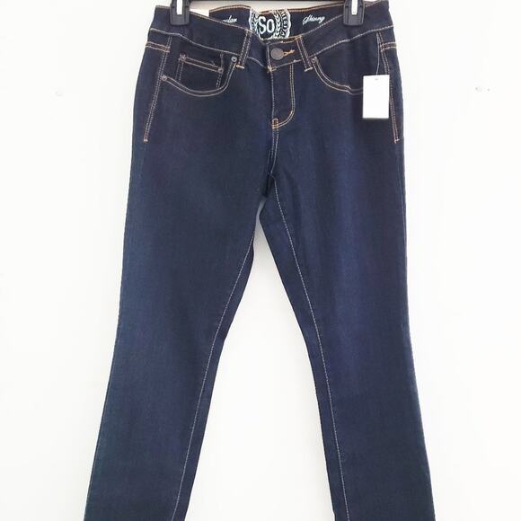 SO Authentic American Heritage Junior Dark Wash Skinny Jeans 9 - Picture 1 of 8